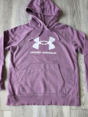 Under Armour Rival Fleece Big Logo Hoodie Small Misty Purple Mauve